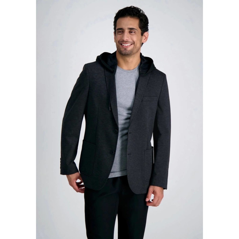 Haggar Smart Wash Hoodie Sport Coat size Large